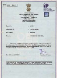 Oil chamber cleaning machine patent certificate