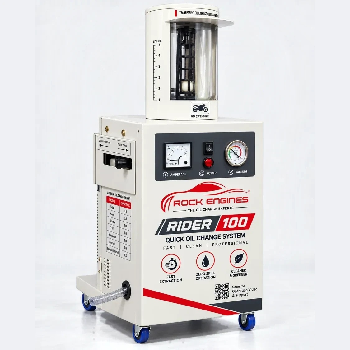 Rider 100 oil change machine